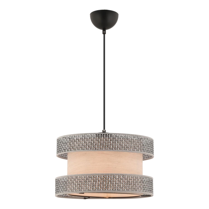 Suspension HALO 1xE27/60W/230V beige/gris