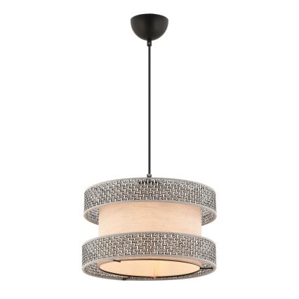 Suspension HALO 1xE27/60W/230V beige/gris