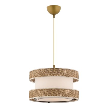 Suspension HALO 1xE27/60W/230V crème/beige