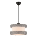 Suspension HALO 1xE27/60W/230V crème/gris