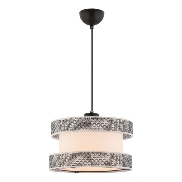Suspension HALO 1xE27/60W/230V crème/gris