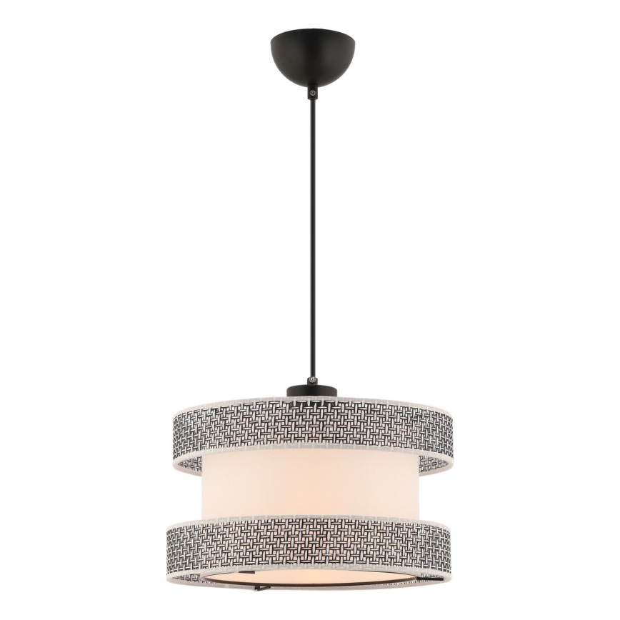 Suspension HALO 1xE27/60W/230V crème/gris