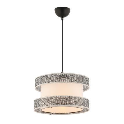Suspension HALO 1xE27/60W/230V crème/gris