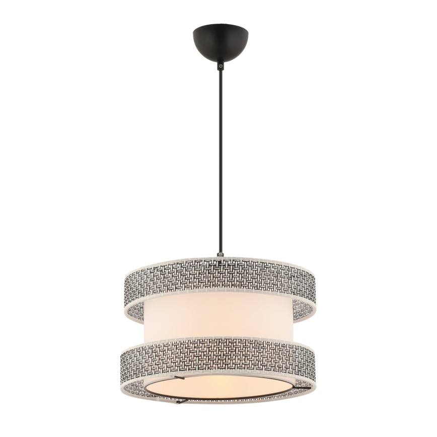 Suspension HALO 1xE27/60W/230V crème/gris