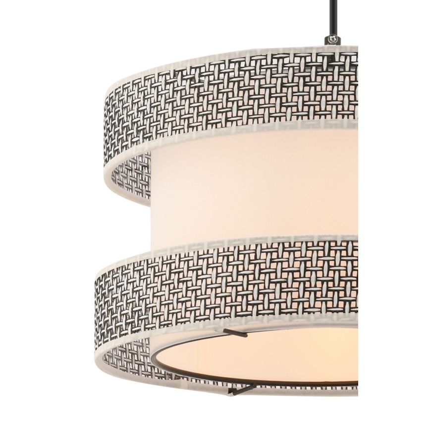 Suspension HALO 1xE27/60W/230V crème/gris