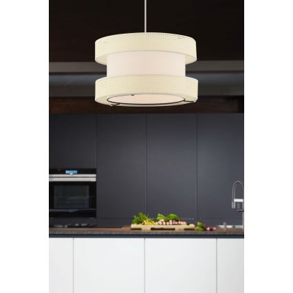 Suspension HALO 1xE27/60W/230V crème
