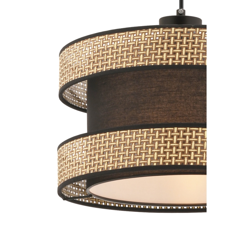Suspension HALO 1xE27/60W/230V marron/beige