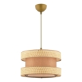Suspension HALO 1xE27/60W/230V marron/beige