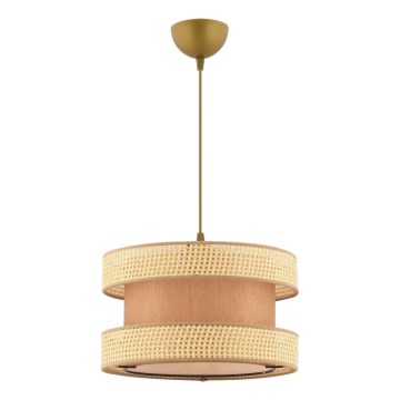Suspension HALO 1xE27/60W/230V marron/beige