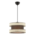 Suspension HALO 1xE27/60W/230V marron/crème
