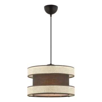 Suspension HALO 1xE27/60W/230V marron/crème