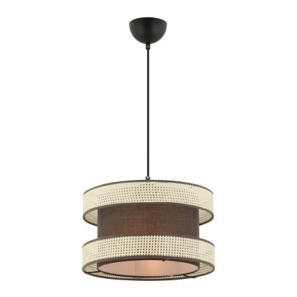Suspension HALO 1xE27/60W/230V marron/crème
