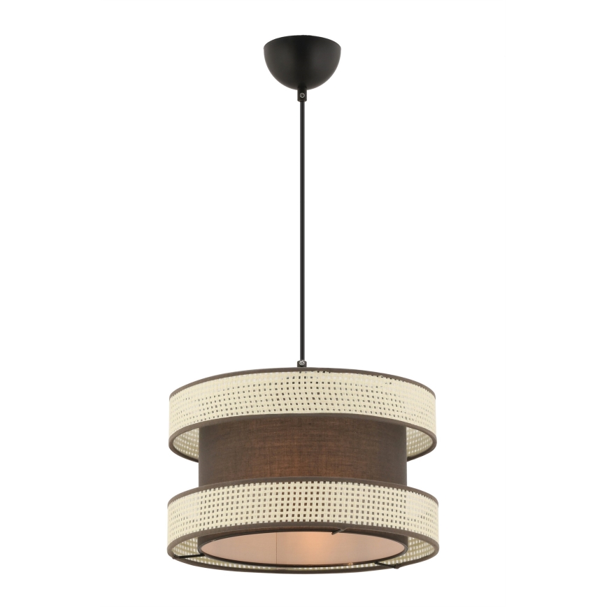 Suspension HALO 1xE27/60W/230V marron/crème