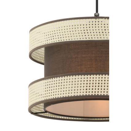 Suspension HALO 1xE27/60W/230V marron/crème