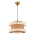 Suspension HALO 1xE27/60W/230V marron/crème