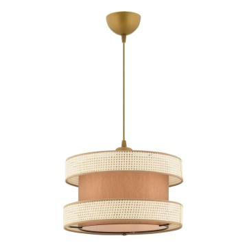 Suspension HALO 1xE27/60W/230V marron/crème