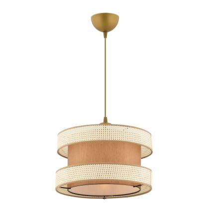 Suspension HALO 1xE27/60W/230V marron/crème