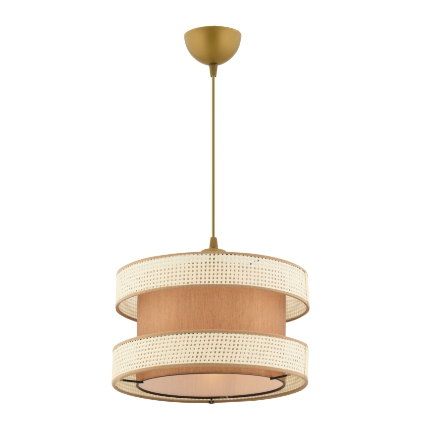 Suspension HALO 1xE27/60W/230V marron/crème