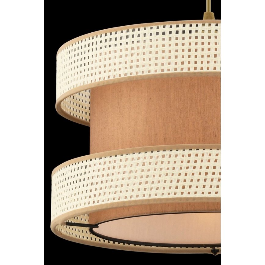 Suspension HALO 1xE27/60W/230V marron/crème