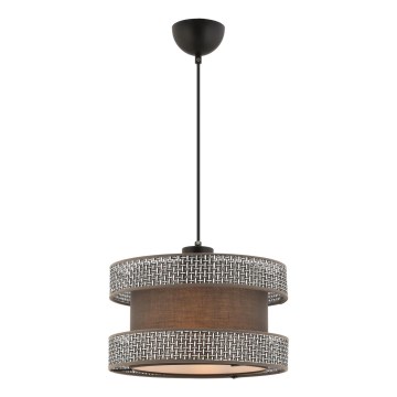 Suspension HALO 1xE27/60W/230V marron/gris