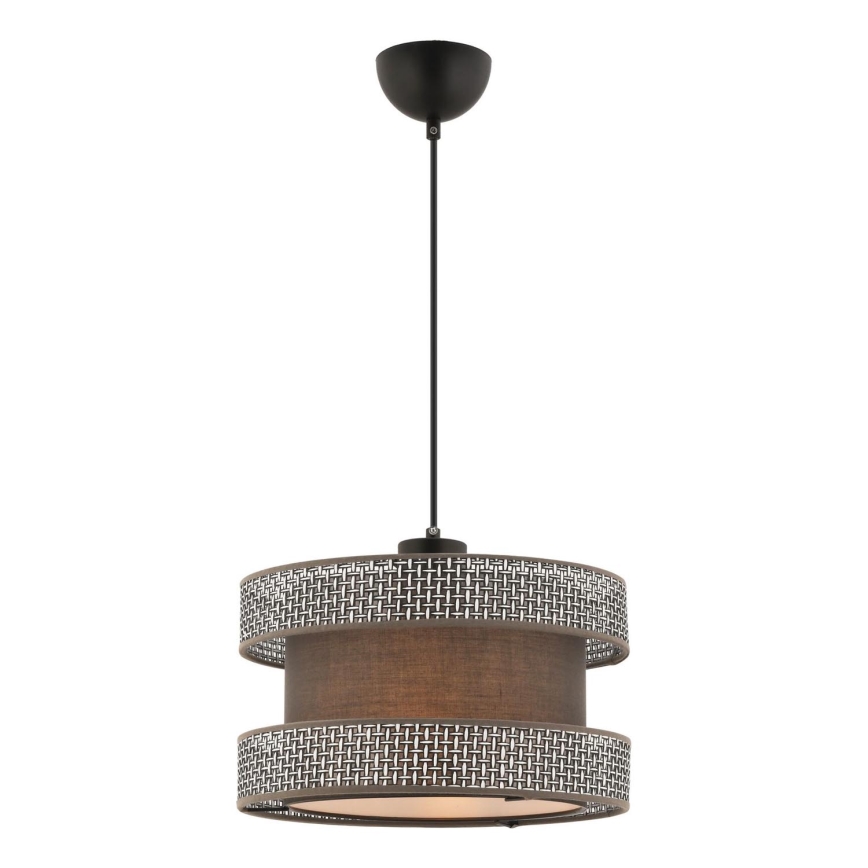 Suspension HALO 1xE27/60W/230V marron/gris