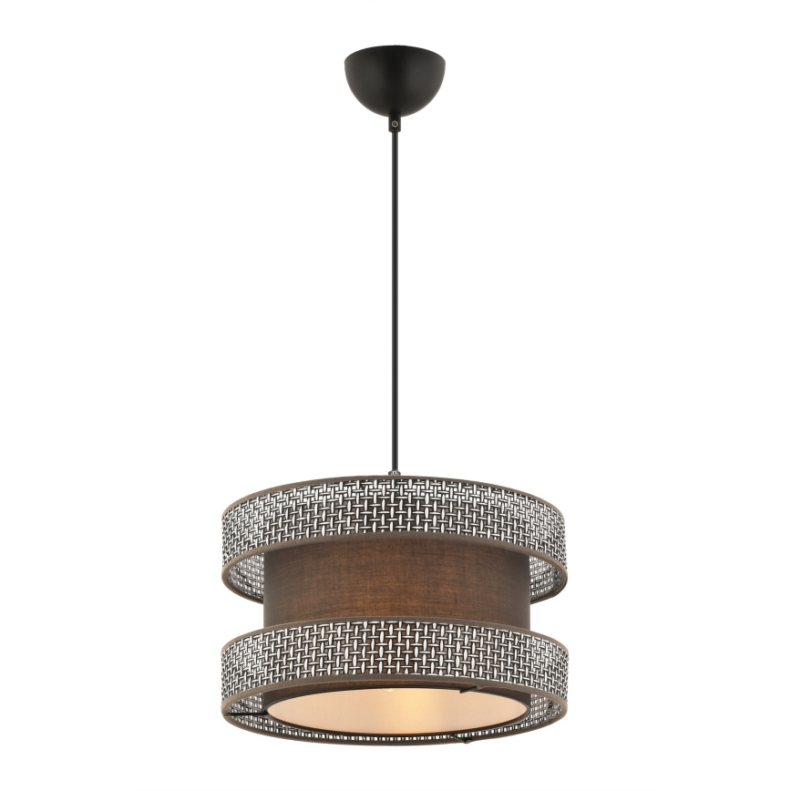 Suspension HALO 1xE27/60W/230V marron/gris