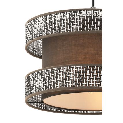 Suspension HALO 1xE27/60W/230V marron/gris