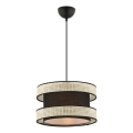 Suspension HALO 1xE27/60W/230V noir/crème