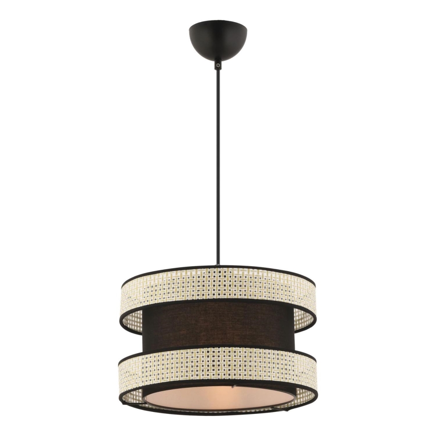 Suspension HALO 1xE27/60W/230V noir/crème