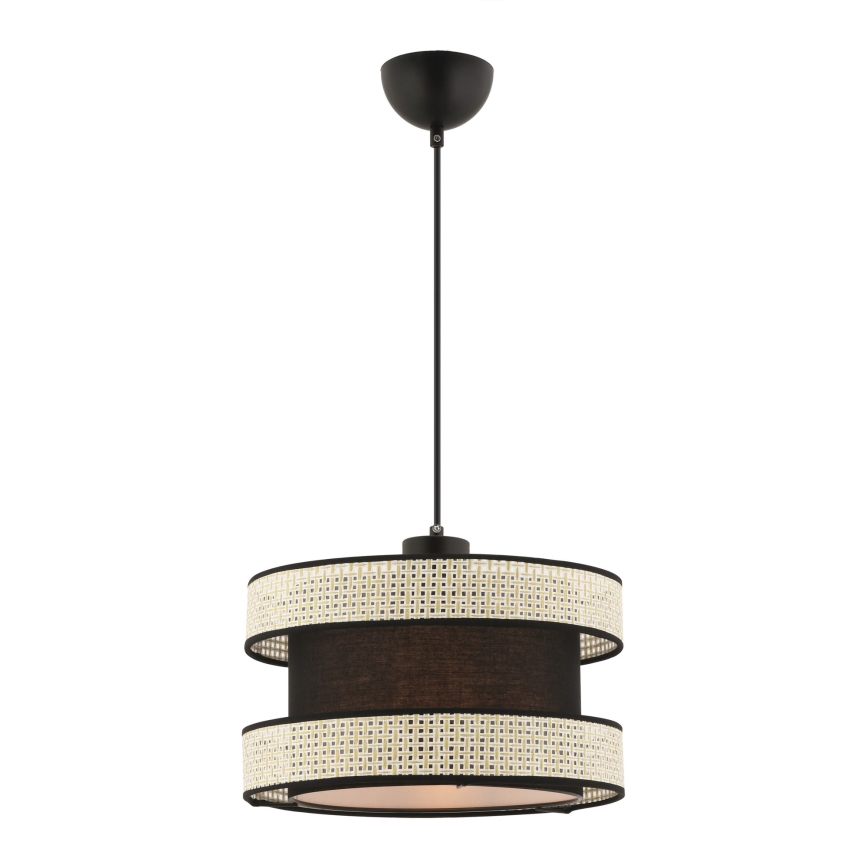 Suspension HALO 1xE27/60W/230V noir/crème