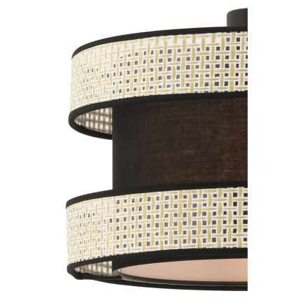 Suspension HALO 1xE27/60W/230V noir/crème