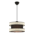 Suspension HALO 1xE27/60W/230V noir/crème