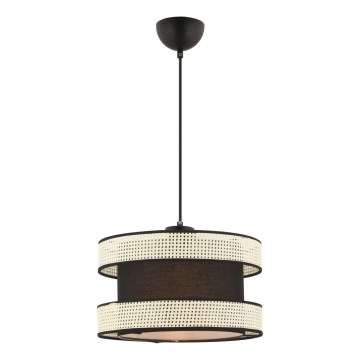Suspension HALO 1xE27/60W/230V noir/crème