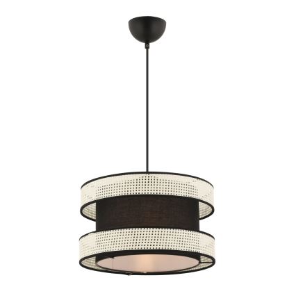 Suspension HALO 1xE27/60W/230V noir/crème