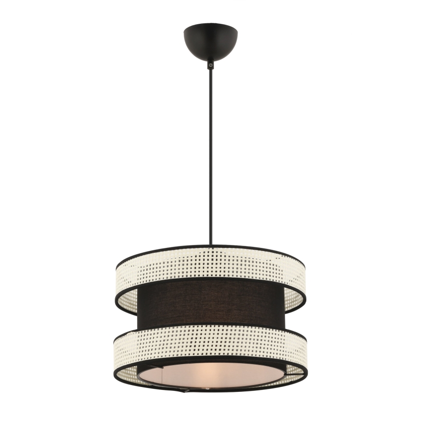 Suspension HALO 1xE27/60W/230V noir/crème