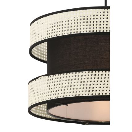 Suspension HALO 1xE27/60W/230V noir/crème