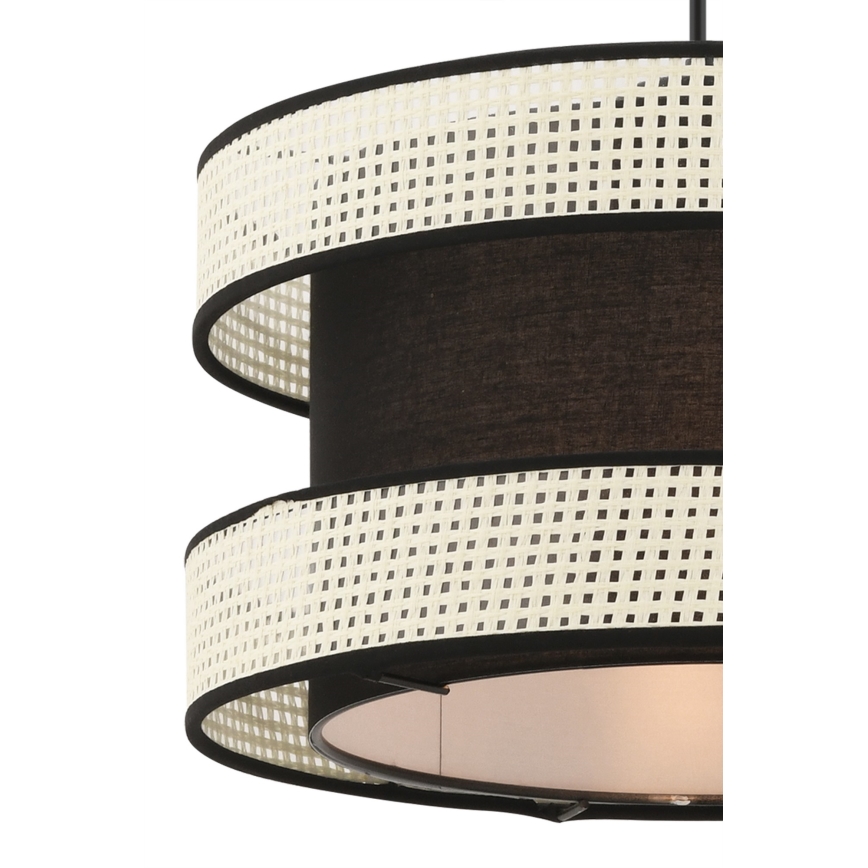Suspension HALO 1xE27/60W/230V noir/crème