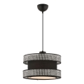 Suspension HALO 1xE27/60W/230V noir/gris