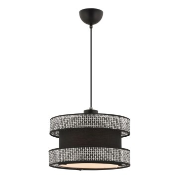 Suspension HALO 1xE27/60W/230V noir/gris