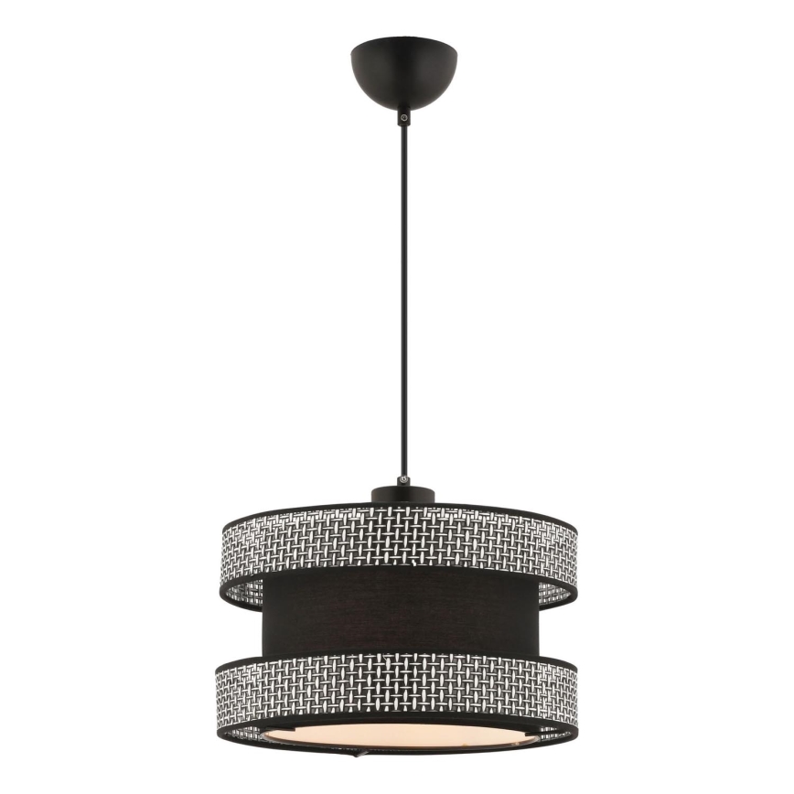 Suspension HALO 1xE27/60W/230V noir/gris