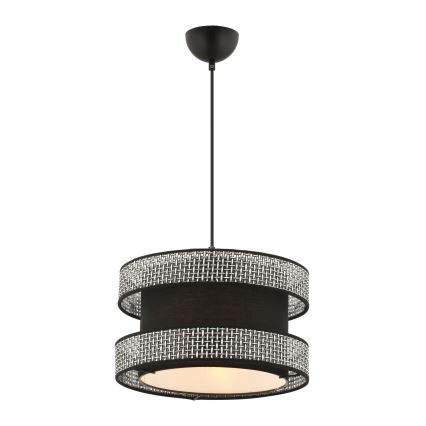 Suspension HALO 1xE27/60W/230V noir/gris