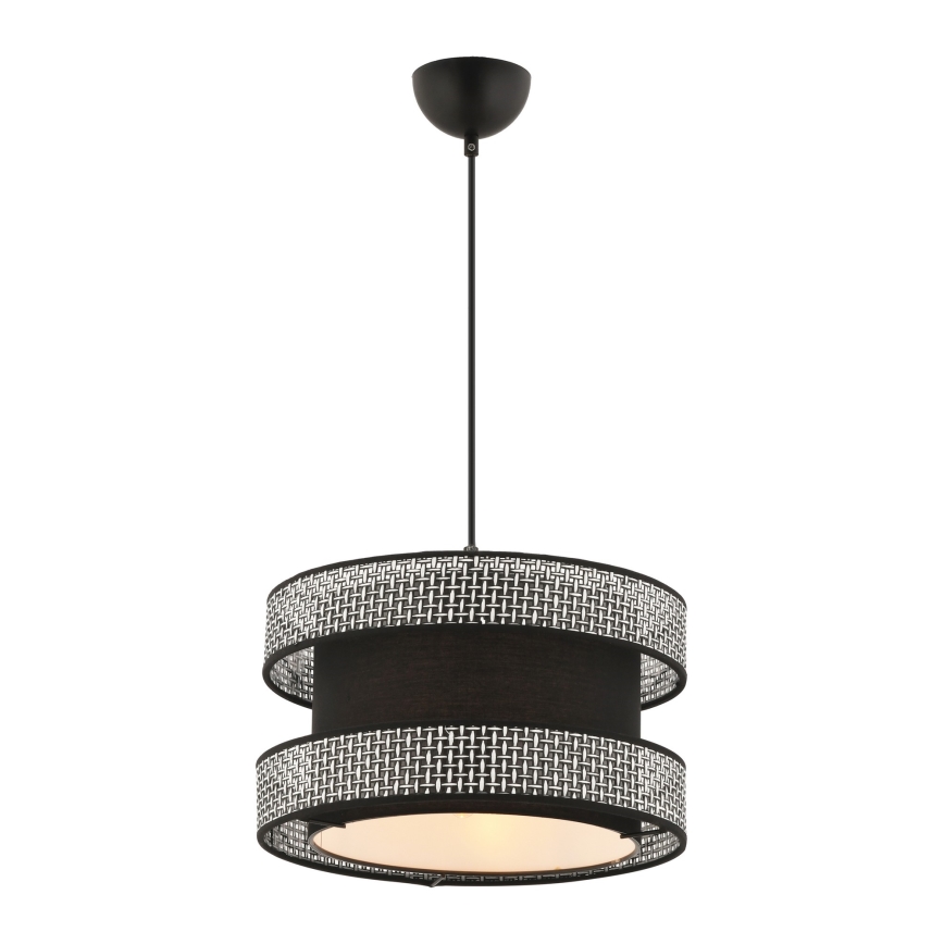 Suspension HALO 1xE27/60W/230V noir/gris