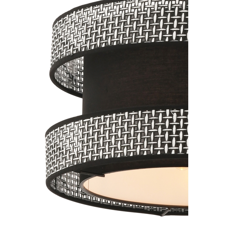 Suspension HALO 1xE27/60W/230V noir/gris