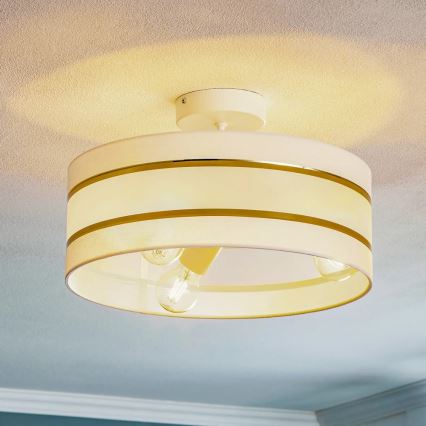 Suspension HELEN 3xE27/15W/230V blanc/doré