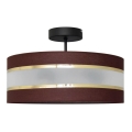 Suspension HELEN 3xE27/15W/230V marron/noir/doré
