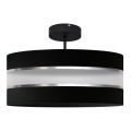 Suspension HELEN 3xE27/15W/230V noir/chrome brillant