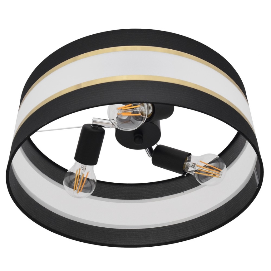Suspension HELEN 3xE27/15W/230V noir/doré