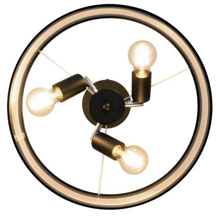 Suspension HELEN 3xE27/15W/230V noir/doré