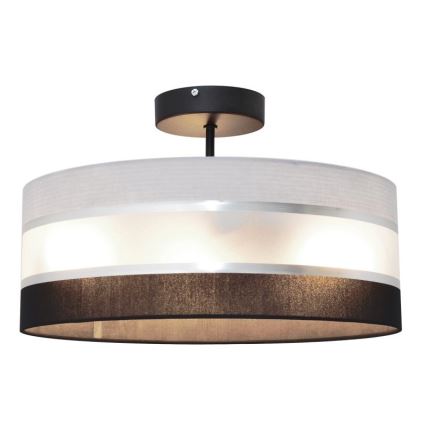 Suspension HELEN 3xE27/15W/230V noir/gris/chrome brillant