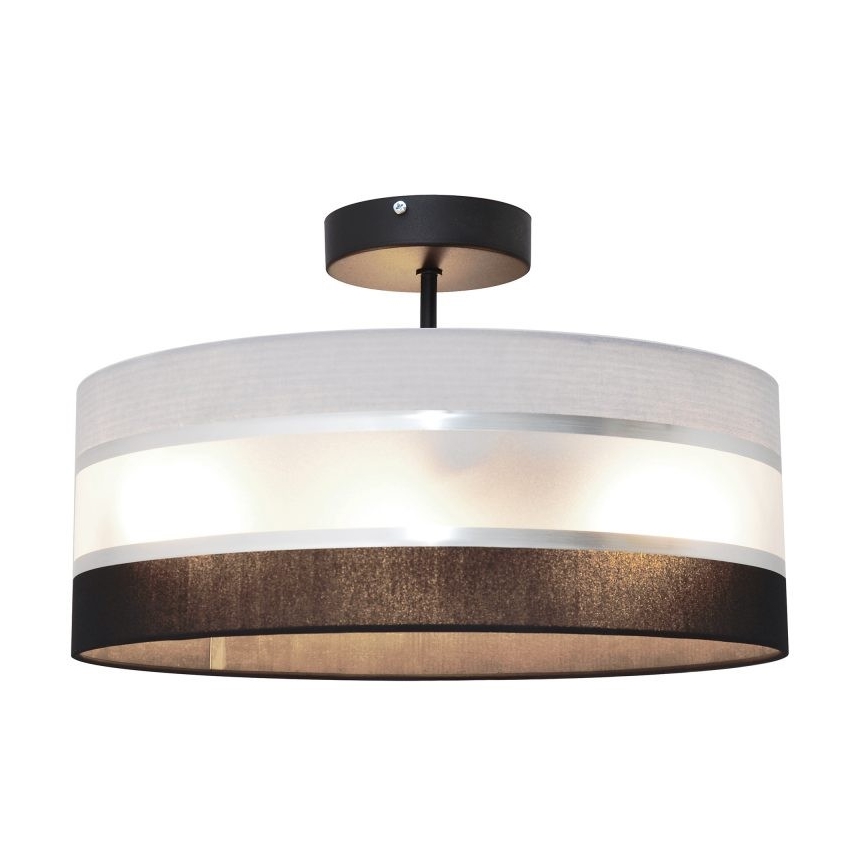 Suspension HELEN 3xE27/15W/230V noir/gris/chrome brillant